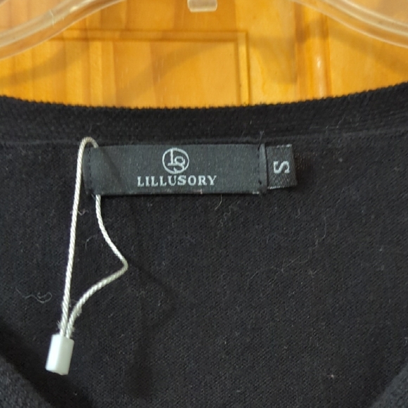 Women's Black Cardigan Sweater - Picture 2 of 5